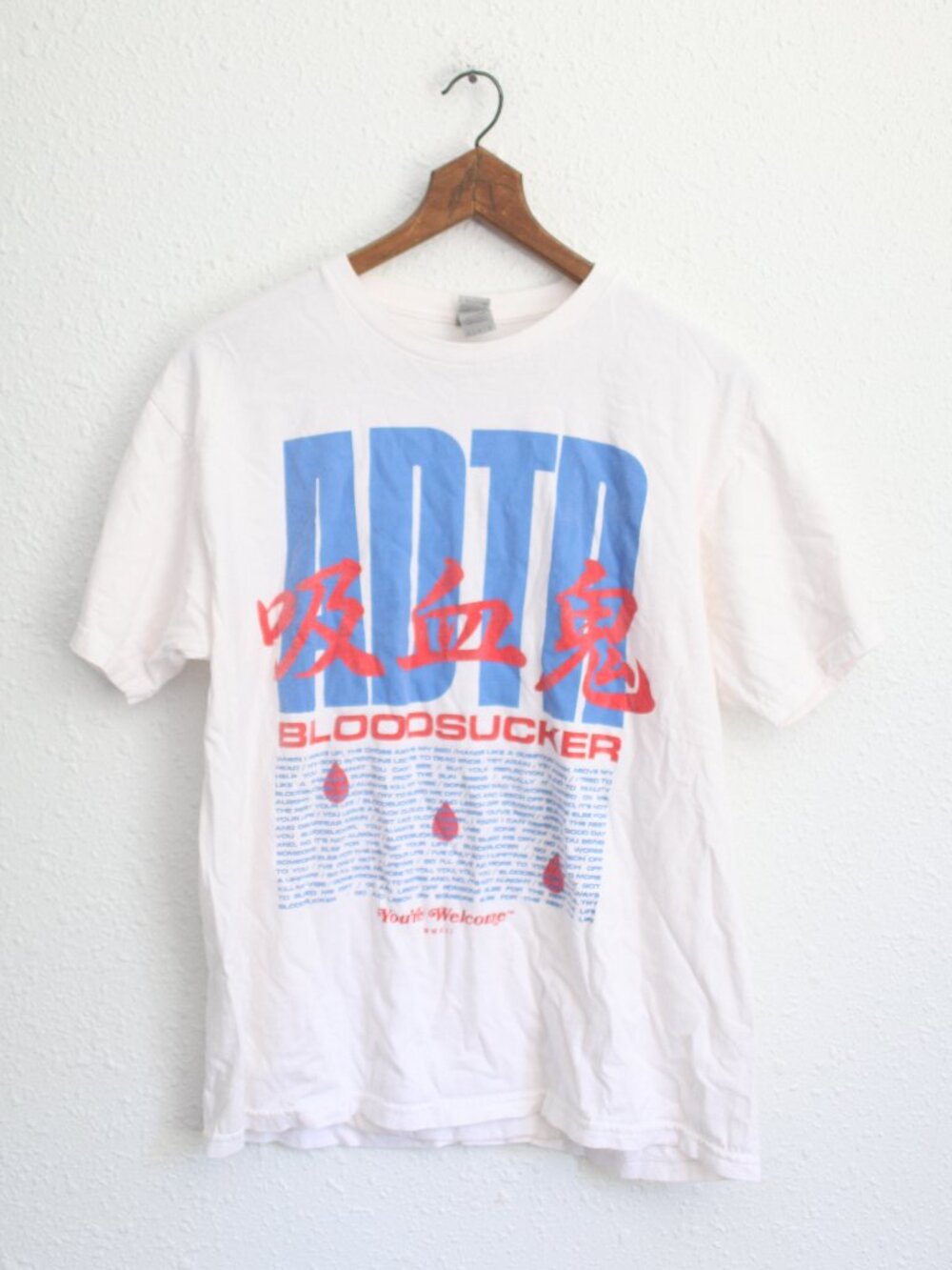 A Day to Remember ADTR bloodsucker you're welcome 2023 band tour t shirt  L
